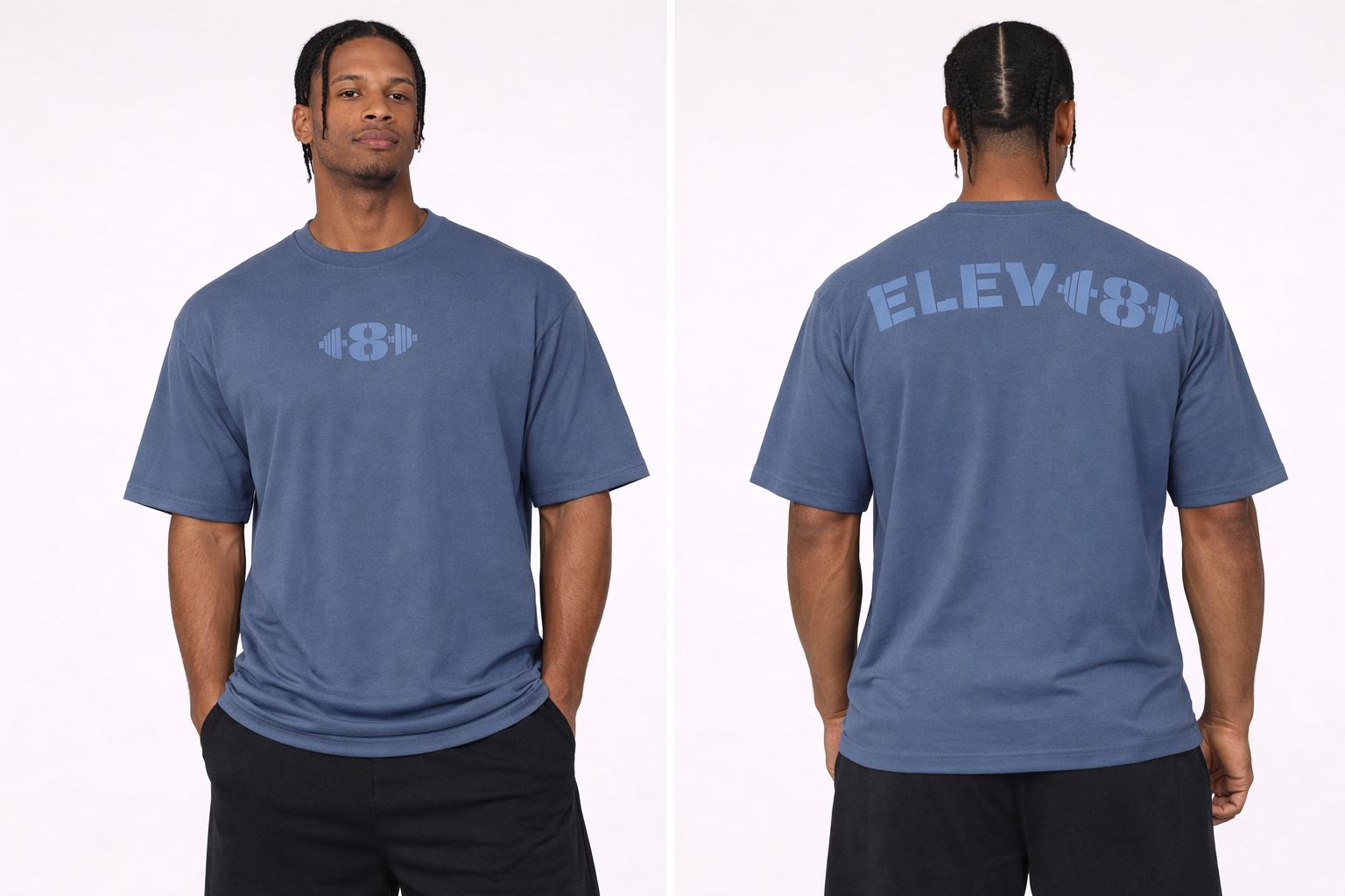 Oversized Performance Tee in Blue